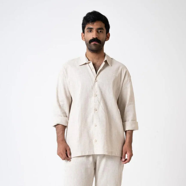 Beige Linen Shirt Palette Linen