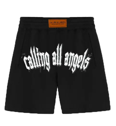 Black Big Logo Shorts Calling All Angels