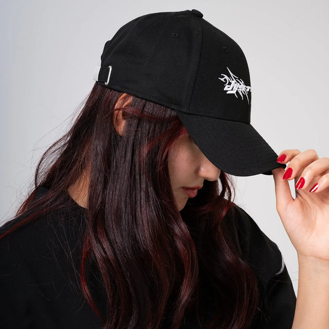 Black Cap with White Logo Dystopia