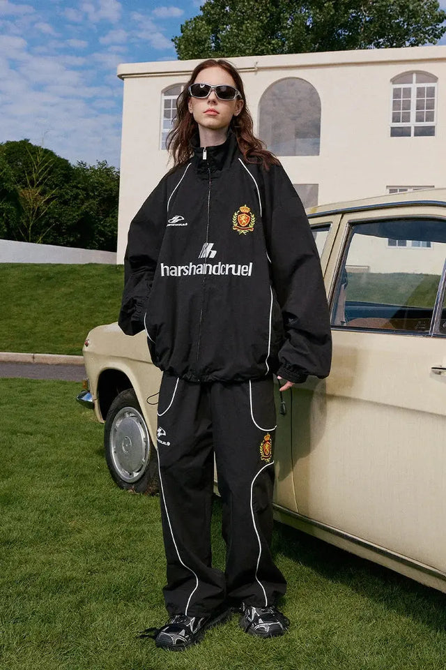 Black Football Club Track Pants Harsh & Cruel