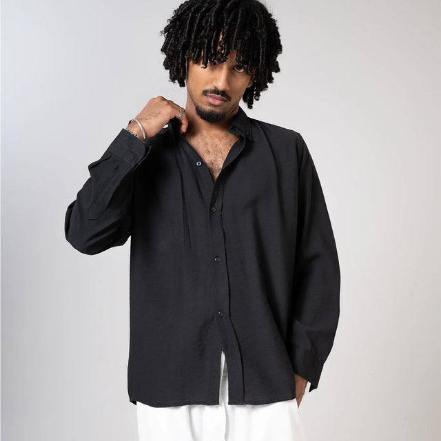 Black Linen Shirt Seemly