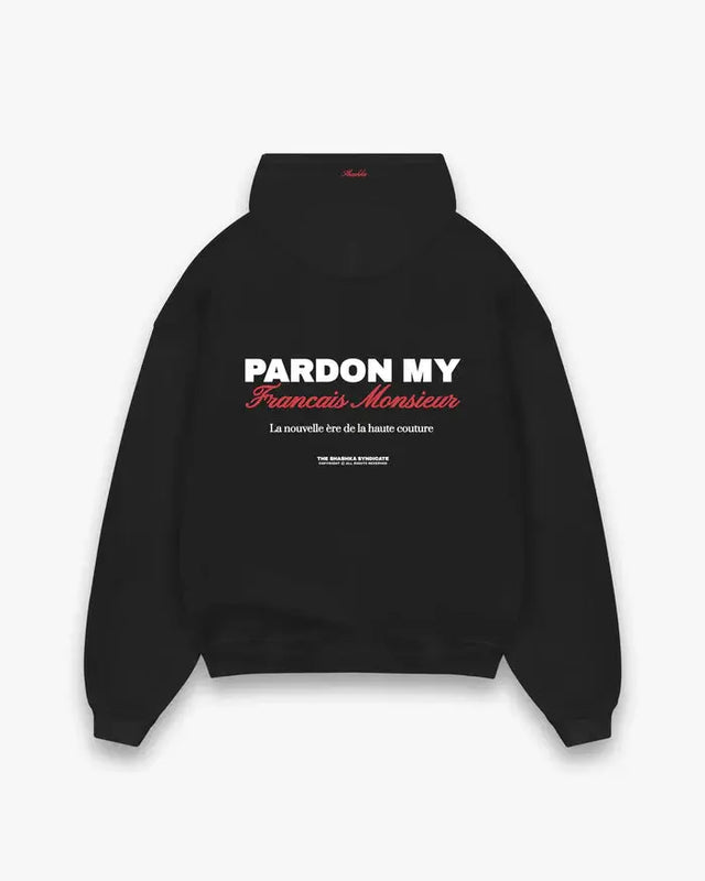 Black Pardon My French Hoodie Shashka