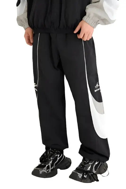 Black Spliced Track Pants Harsh & Cruel