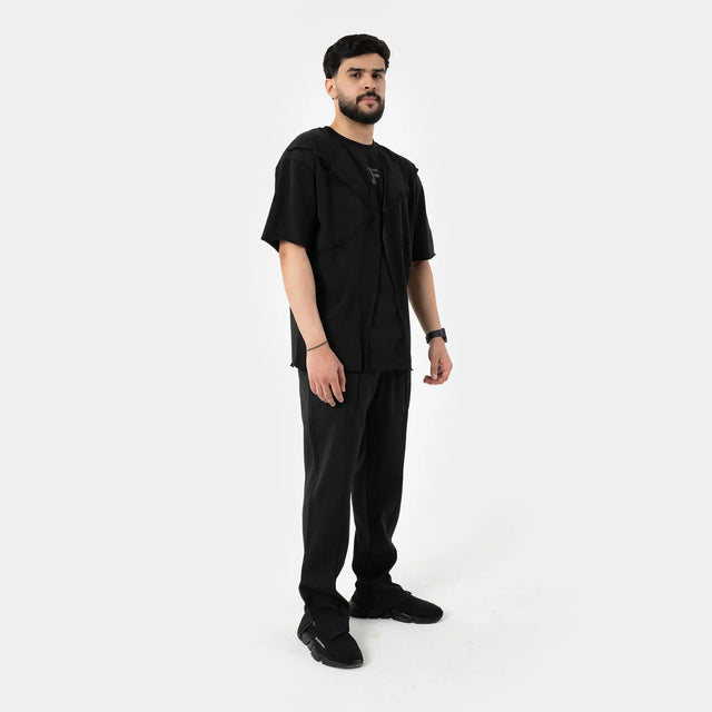 Black Stitching T-shirt Other Face