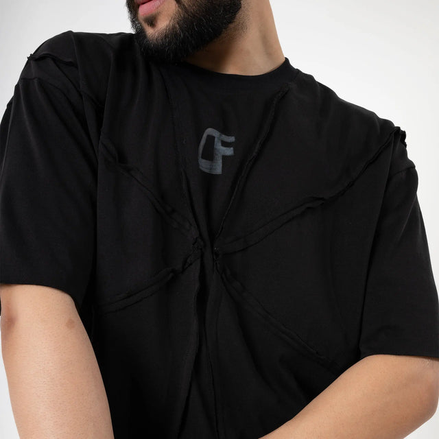 Black Stitching T-shirt Other Face