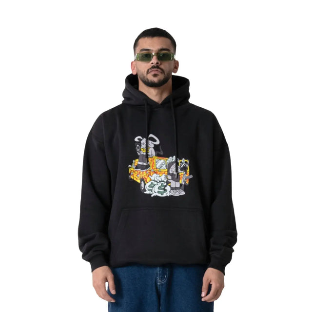 Black Van Rat Hoodie Dystopia