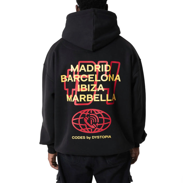 Black "Code +34" Hoodie Dystopia