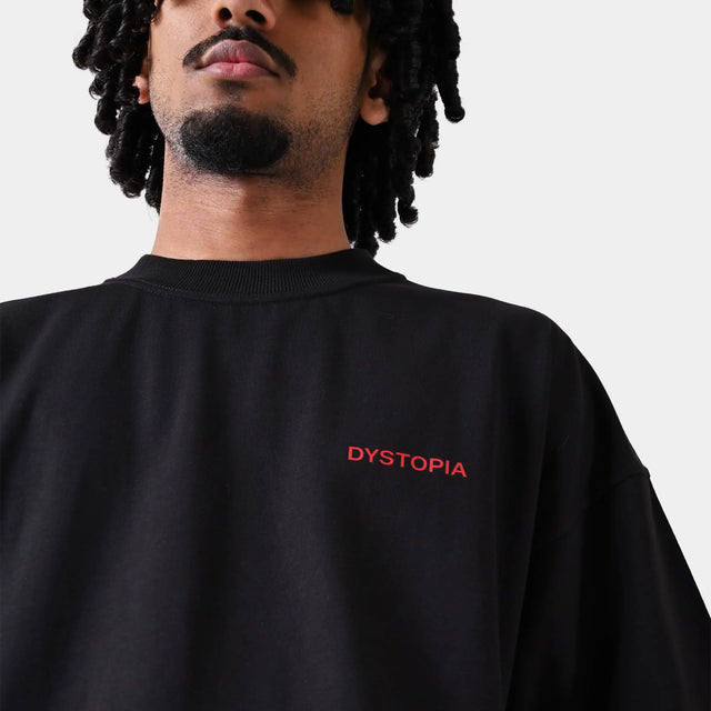 Black "Code +34" T-shirt Dystopia