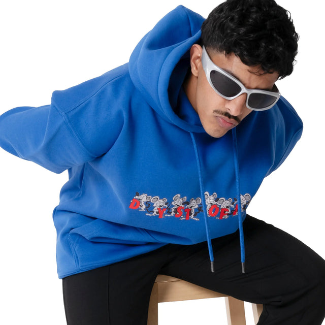 Blue Logo Rat Hoodie Dystopia