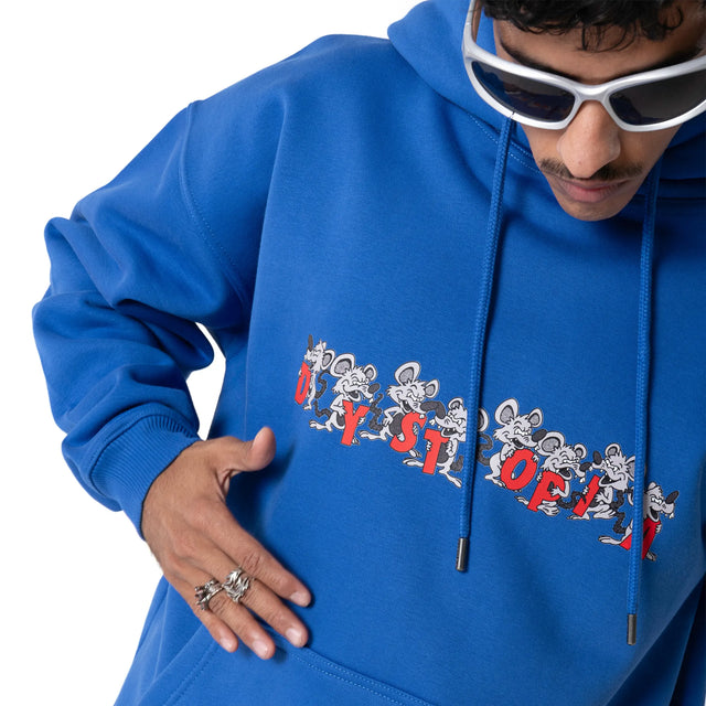 Blue Logo Rat Hoodie Dystopia