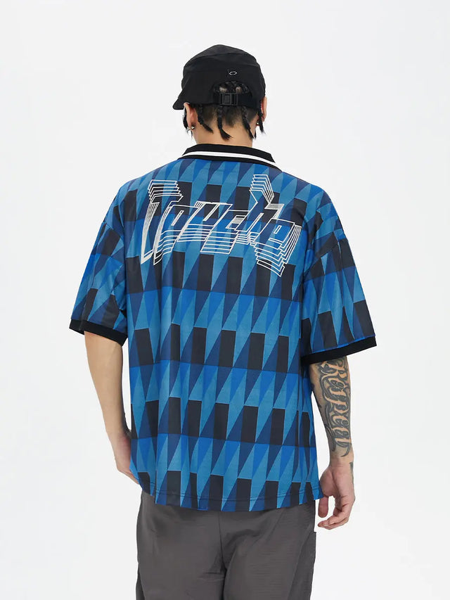 Blue & Black Football T-shirt F2CE