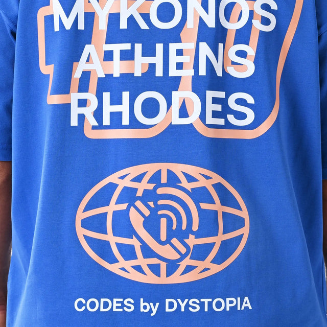 Blue "Code +30" T-shirt Dystopia