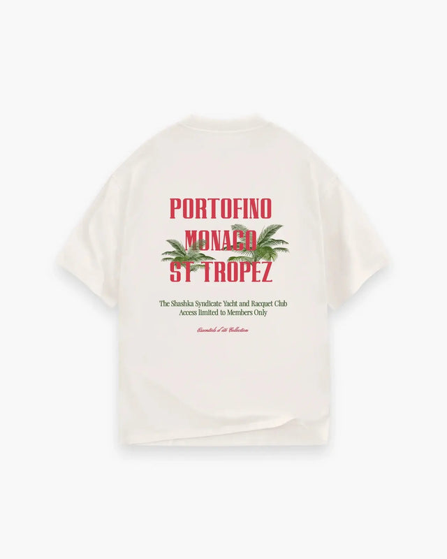 Creamy Vintage "Portofino, Monaco, St Tropez" T-shirt Shashka