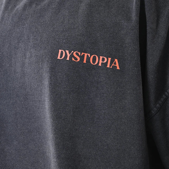 Gray Washed Logo T-shirt Dystopia