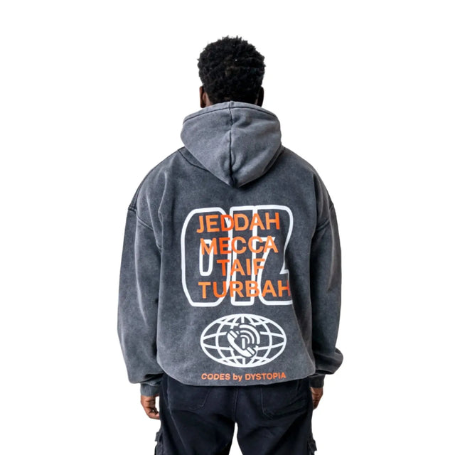 Gray "Code 012" Hoodie Dystopia