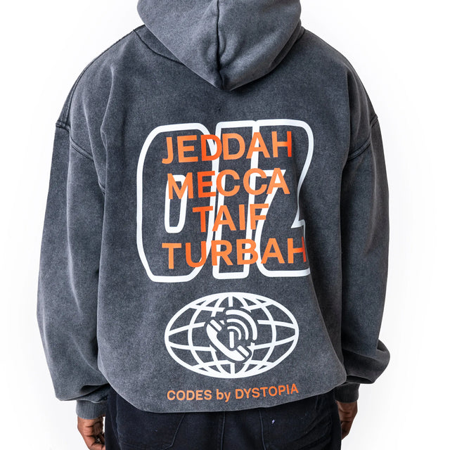 Gray "Code 012" Hoodie Dystopia