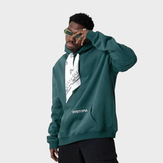 Green Cloth Hoodie Dystopia