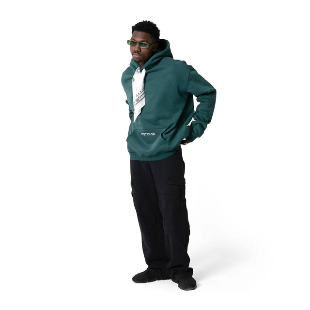 Green Cloth Hoodie Dystopia