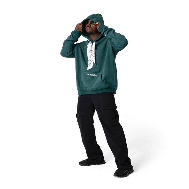 Green Cloth Hoodie Dystopia