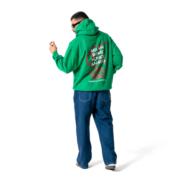 Green "Code +39" Hoodie Dystopia