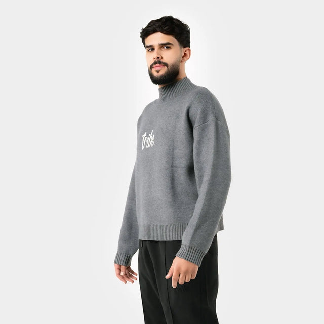 Grey Logo Sweater Tribe