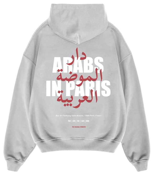 Grey & Red Arabs in Paris Hoodie Shashka