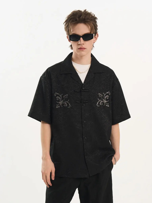 H&C Black Pocket Flower Shirt Harsh & Cruel