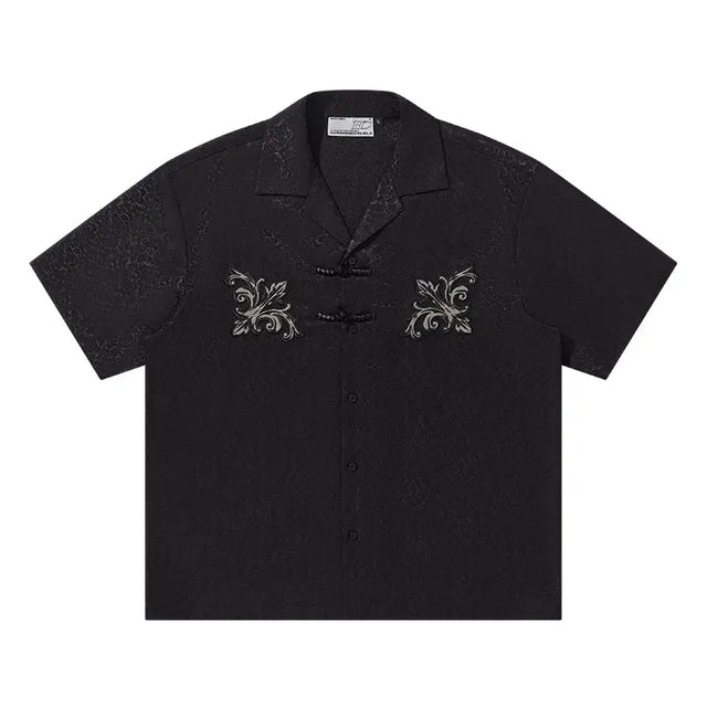 H&C Black Pocket Flower Shirt Harsh & Cruel