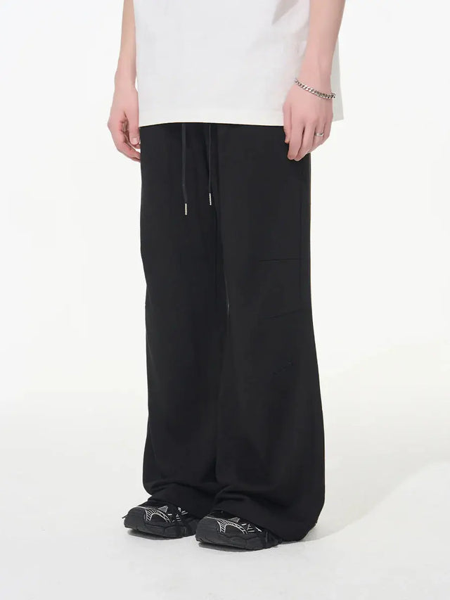 H&C Black Wide Sweatpants Harsh & Cruel