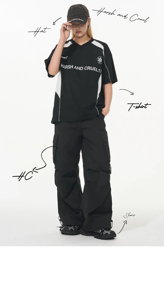 H&C Black & White Logo Football Jersey Harsh & Cruel