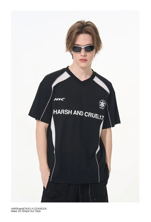 H&C Black & White Logo Football Jersey Harsh & Cruel