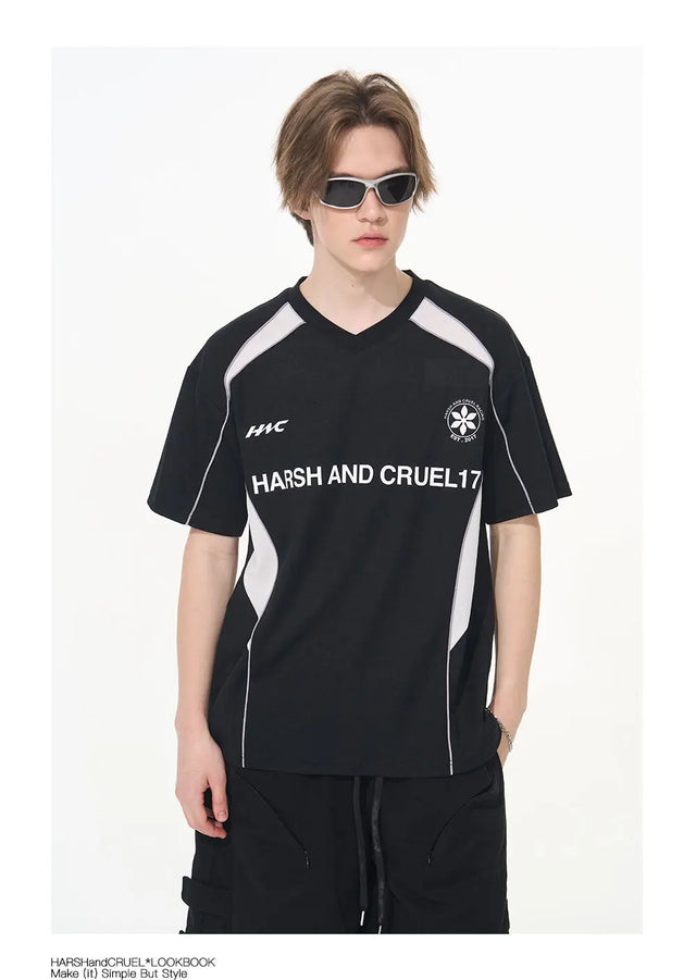 H&C Black & White Logo Football Jersey Harsh & Cruel