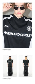 H&C Black & White Logo Football Jersey Harsh & Cruel