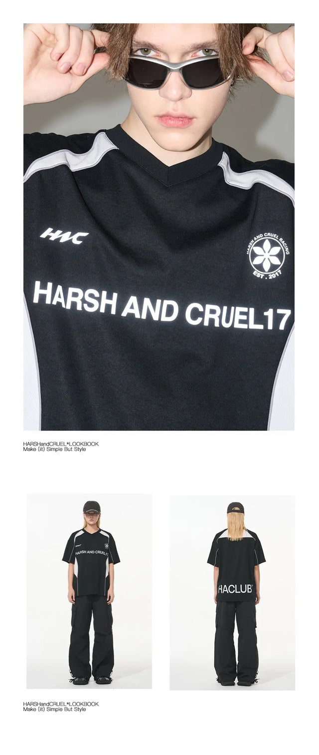 H&C Black & White Logo Football Jersey Harsh & Cruel