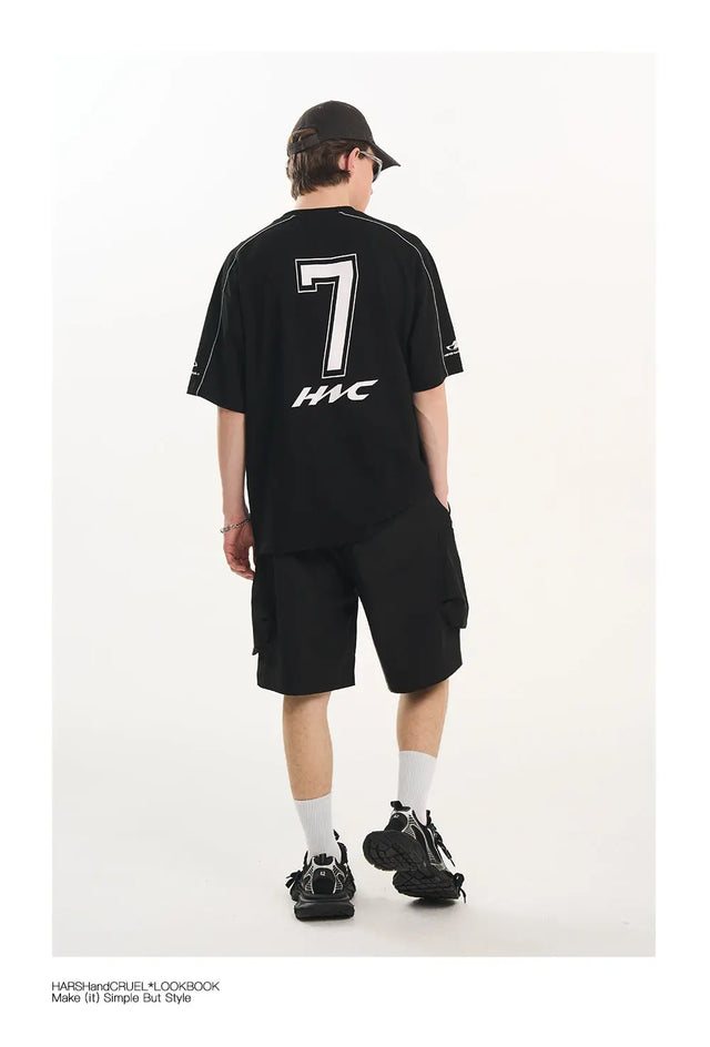 H&C Black #7 Football Jersey Harsh & Cruel