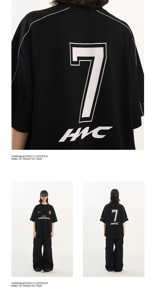 H&C Black #7 Football Jersey Harsh & Cruel