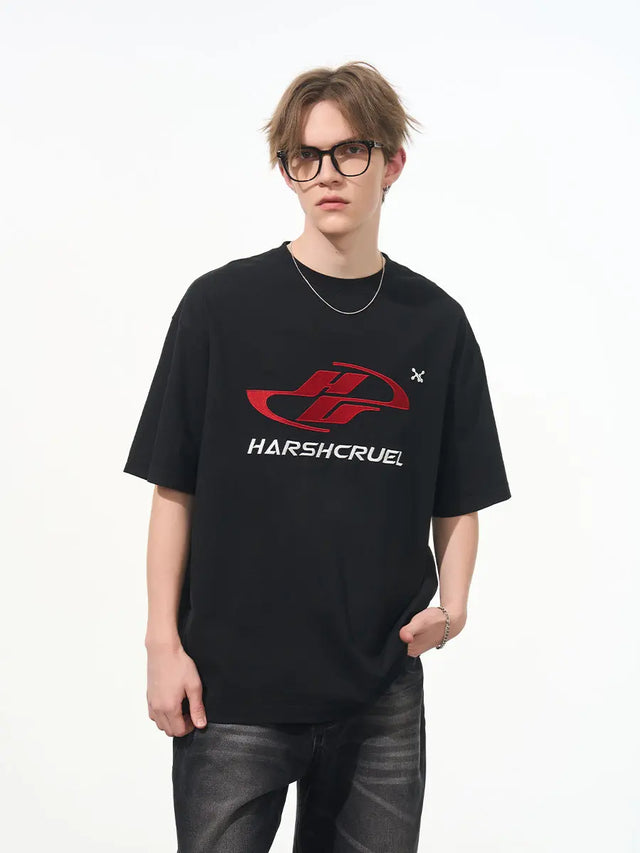 H&C Front Logo Black T-shirt Harsh & Cruel