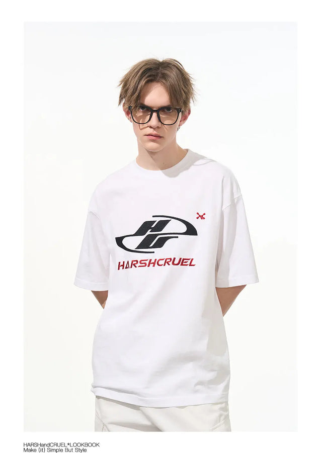 H&C Front Logo White T-shirt Harsh & Cruel