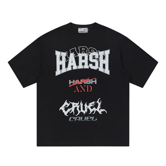 H&C Multi logo Black T-shirt Harsh & Cruel