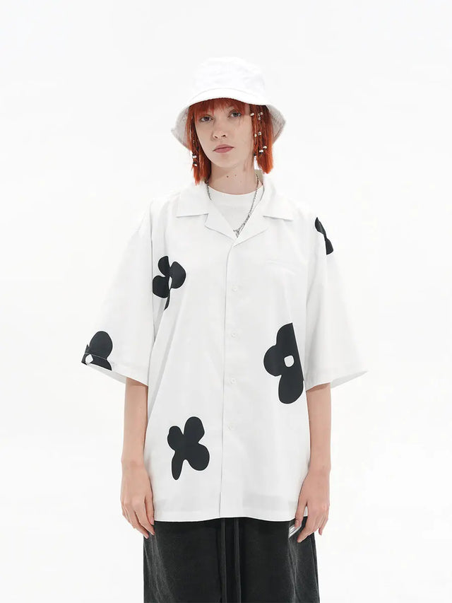 H&C White Floral Shirt Harsh & Cruel