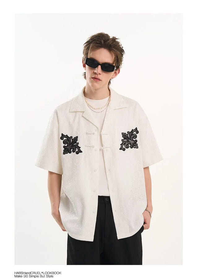 H&C White Pocket Flower Shirt Harsh & Cruel