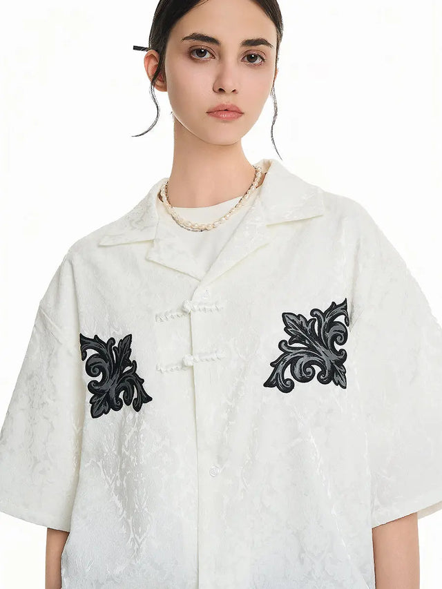 H&C White Pocket Flower Shirt Harsh & Cruel