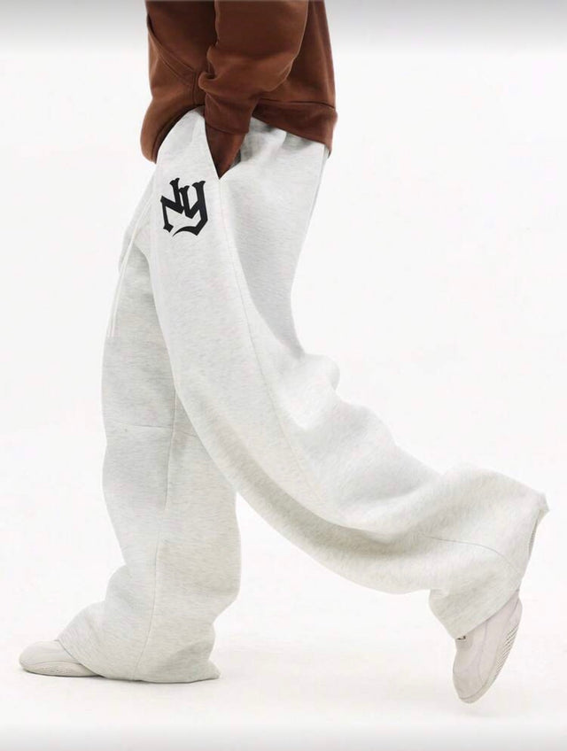 بنطلون سومون الرياضي الواسع  رمادي