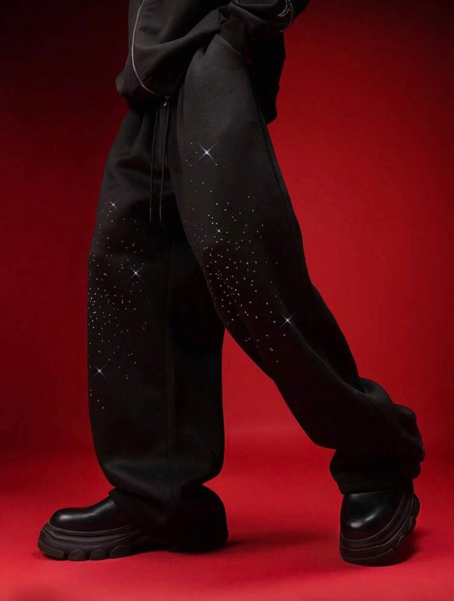 SUMWON Baggy Fit Embellished Sweatpants