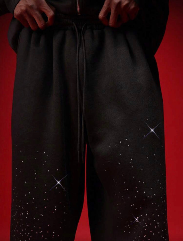 SUMWON Baggy Fit Embellished Sweatpants