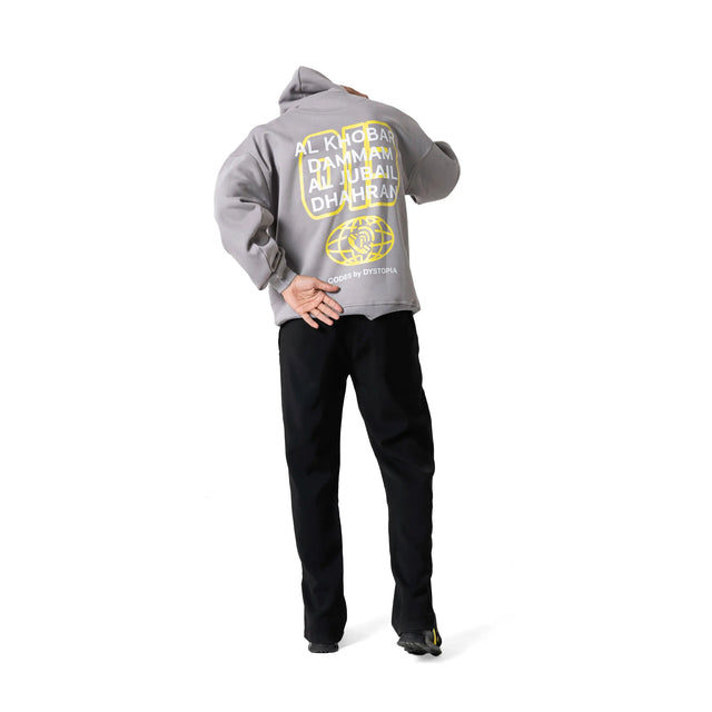 Light Gray Code 013 Hoodie Dystopia