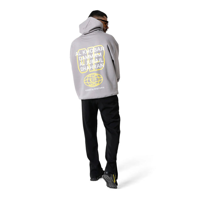 Light Gray Code 013 Hoodie Dystopia