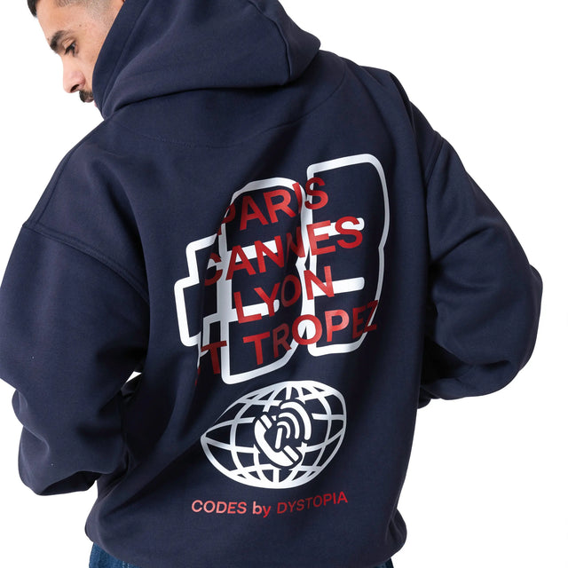 Navy "Code +33" Hoodie Dystopia