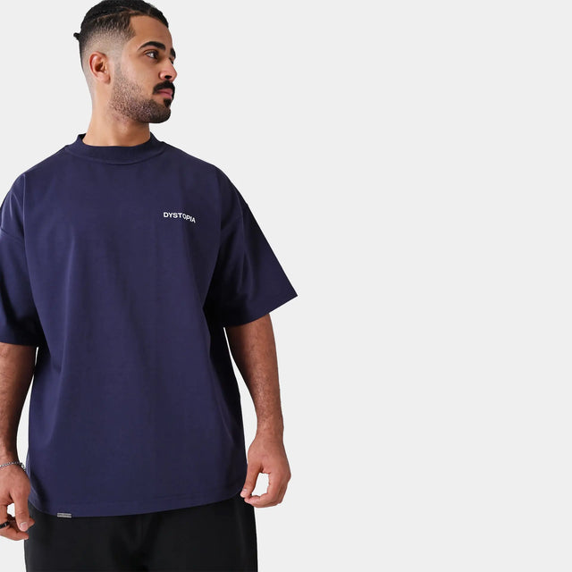 Navy "Code +33" T-shirt Dystopia