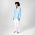 Powder Blue Linen Shirt Seemly
